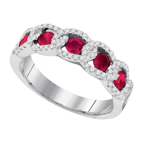 1-3CTW-Diamond 5-8(MIN)CT RUBY BAND