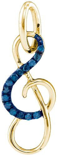 10K Yellow-gold 0.10CTW-Diamond FASHIION PENDANT