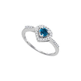 1-2CTW-Diamond FASHION BLUE RING