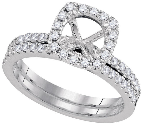 1-2CTW-Diamond SEMI-MOUNT BRIDAL SET