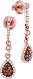 1-2CTW-Diamond FASHION BROWN EARRING