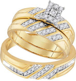 10K Yellow-gold 0.40CTW DIAMOND FASHION TRIO-SET