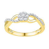 10K Yellow-gold 0.25CTW-Diamond FASHION RING