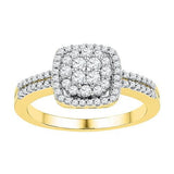 10K Yellow-gold 0.50CTW-Diamond FASHION RING