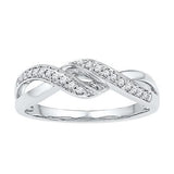 10KT White Gold 0.12CTW-Diamond FASHION RING