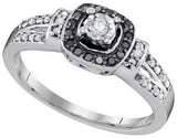 1-5CTW-Diamond BLACK  RING