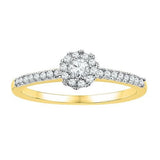 10K Yellow-gold 0.33CTW-Diamond BRIDAL RING