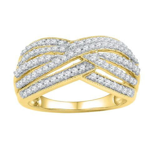 10K Yellow-gold 0.62CTW-Diamond FASHION RING