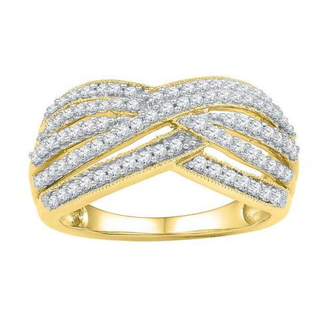 10K Yellow-gold 0.62CTW-Diamond FASHION RING