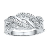 10KT White Gold 0.50CTW-Diamond FASHION RING
