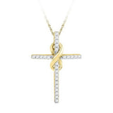 10K Yellow-gold 0.25CTW-Diamond FASHION PENDANT