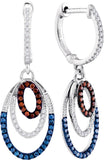 1-3CTW-Diamond BLUE  EARRING