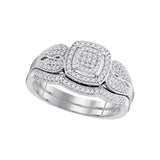 1-3CTW-Diamond MICRO-PAVE BRIDAL SET