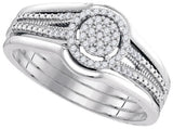 1-6CTW-Diamond MICRO-PAVE BRIDAL SET