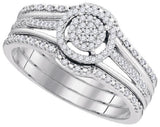 1-4CTW-Diamond MICRO-PAVE  BRIDAL SET