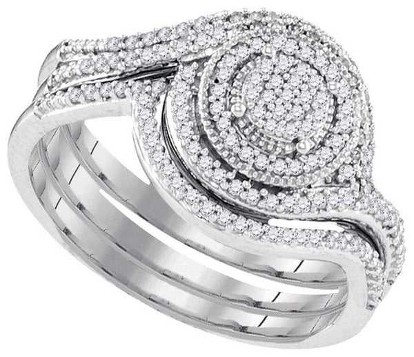 1-3CTW-Diamond MICRO-PAVE BRIDAL RING