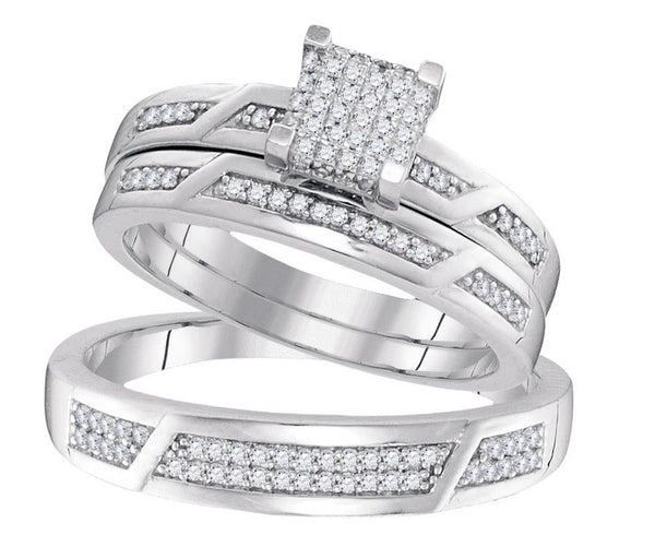 1-3CT-Diamond FASHION TRIO SET