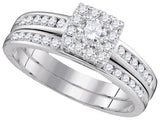 14KT White Gold 0.66CTW-Diamond 0.20CT-CRD BRIAL SET