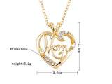 Heart Shape Letter Mom Pendant Necklaces High Quality Moms.