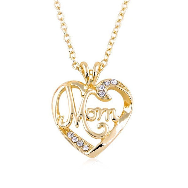 Heart Shape Letter Mom Pendant Necklaces High Quality Moms.