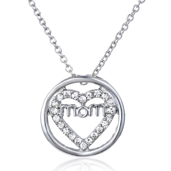 2017 Silver necklace  jewelry letter Mother Pendant Necklace Mom gift,